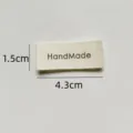 Cotton handmade clothing label DIY sewing craft woven tag fabric accessory 4.3x1.5cm - Cm008