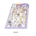 Lindos pegatinas de pie de perro de dibujos animados tarjeta decorativa DIY juego de hojas de mascotas - Pequeño Mundo de Perros (51417)