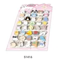 Nekoni pegatinas de pie de animales de dibujos animados lindos tarjeta decorativa memo - Colección de Mascotas Lindas (51416)