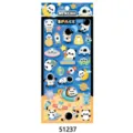 NEKONI pegatinas 3D espuma panda espacio brillante bonito astronauta hoja decorativa - Viaje Espacial de Panda