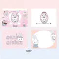 NEKONI cute rabbit memo pad set, pink aesthetic sticky notes, decorative journal stationery. - Flower Rabbit Sweet Tooth Style (50787) / 50 Pieces/Pack