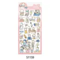 Nekoni cute cartoon cat themed PET waterproof sticker sheet for phone and journal decoration. - Ancient Cat Scholar