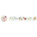 Prachtige Washi-tape met aquarel bloemmotieven voor journaling en knutselen, botanisch design. - Aquarel roos