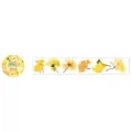 Nekoni bloemen washi tape rol, botanisch plantenontwerp 30mm x 5m voor doe-het-zelf en journaling. - Gele Trompetboom