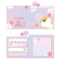 Nekoni sticky note set with cute shiba inu and cherry blossom design for planner decoration. - Cherry Blossom Shiba Inu