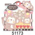Cute Nekoni cartoon monkey paper stickers 32 pieces, gold foil decorative planner sticker pack. - 51173 Naughty Little Monkeys (8 Designs x 3, 24 Pcs Total)