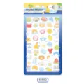 Bonito juego de pegatinas 3D de cristal, calcomanías impermeables para decorar el teléfono. - 51550 - Serie Cosas lindas de amor de verano (Relieve)