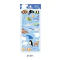 Nekoni cute ocean animal foam stickers for journaling and DIY decoration, colorful and fun. - 51311 Sea Animal World Stickers