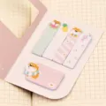 Cute Shiba Inu cartoon sticky notes memo pad for student daily planning and journaling. - Style A Pink Shiba Inu