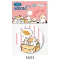 Cute nekoni cat metal brooch badge cartoon enamel pin for backpack clothing decoration - Cat (85835) / Diameter 3cm
