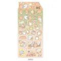 Bonita hoja de pegatinas de hámster impermeables de PET para funda de teléfono y diario. - 50952 Frasco de frutos secos hámster