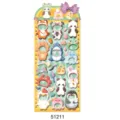 Cute NEKONI 3D foam animal dress-up DIY decorative sticker set, perfect for creative crafts. - Animal Set (Foam) (51211)
