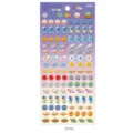 Cute NEKONI space theme puffy stickers sheet 3D decorative journaling stationery supplies - Outer Space (85986) / Multicolor