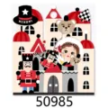 NEKONI pegatina decorativa castillo niña linda, hoja diseño cascanueces caricatura. - Castillo Británico (50985) / Juego de 36 Piezas