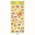 Bonita hoja de pegatinas de hamburguesa en acuarela para diario, scrapbooking y deco. - Hamburguesa Dibujada a Mano (85075)