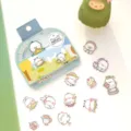 Cute cartoon animal sticker pack DIY journaling stationery set with 12 unique sweet designs. - Chubby Little Parrot (36 Pcs)