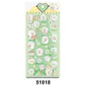 Hoja de pegatinas decorativas de PVC impermeable para teléfono y diario creativo. - 51018 Lindos corderitos del rancho