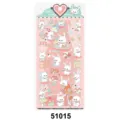 Nekoni laser waterproof PVC cute rabbit sticker sheet for phone case and journal deco. - 51015 Adventurer's Cute Pet Bunnies