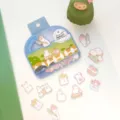 Nekoni cute animal and hyacinth DIY decorative planner stickers pack with 12 designs - Bunny Flower Fairy (36 Pcs)