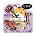Nekoni cute cat decorative stickers set, adorable cartoon diary journaling sticker pack. - Sunflower Cat