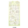 Cute PVC sticker sheet with rabbit and grape designs, ideal for journaling and water bottle decor. - 51281 Sunny Grape Bunny