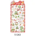 Christmas Cute Animal PVC Waterproof Stickers Sheet Decorative DIY Phone Journal Decals - 51263 Christmas Gift Pile
