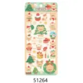 NEKONI Christmas Bear PVC Waterproof Laser Glitter Decorative Planner Stickers Pack - 51264 Christmas Mocha Bear