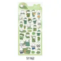 Cute cartoon bear PET sticker sheet green military style waterproof decorative journal decal - Bear Military Training Time