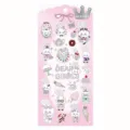 Cute NEKONI rabbit tea party PVC sticker sheet for diary decor and DIY craft projects. - 50755 Flora the Flower Rabbit (Laminated Paper)
