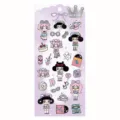 Cute cartoon PVC decorative stickers sheet for journaling, scrapbooking, and DIY crafts. - 50756 Sweet & Cool Girl Miko (Laminated Paper)