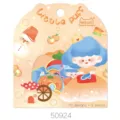 NEKONI simpatico adesivo ragazza cartone animato 10 design 3 pezzi deco cancelleria - Puff Principessa(50924)