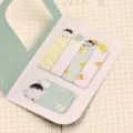 Cute cartoon penguin sticky notes memo pads set for student school office stationery use - Style D Green Penguin