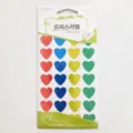 Paquete de pegatinas coloridas en forma de corazón con adhesivo para manualidades y diario. - Corazón Colorido Grande