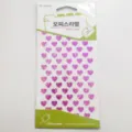 Feuille d'autocollants coeur rose paillete pour journal telephone decoration, brillant - Paillettes Cœur Rose Petit