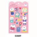 Lindo oso de dibujos animados pegatina impermeable hoja, calcomanía decorativa para teléfono rosa. - 50889 Gominola de oso blanco