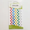 Adhésifs brillants cœur coloré pour décoration de téléphone et loisirs créatifs, feuille de sticker. - Paillettes Cœur Coloré Petit