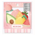 NEKONI memo de frutas 36 piezas lindas notas adhesivas de papel rosa conjunto de papelería - 36 Piezas/Paquete / Rico en Frutas