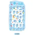 Lindo hoja de calcomanía oso azul 3D, adhesivo decorativo impermeable para teléfono y taza. - Clase de Deporte Oso Azul (51459)