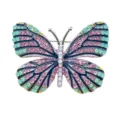 Elegant crystal butterfly brooch pin for women, fashion insect lapel badge apparel accessory. - Butterfly Brooch / Colorful