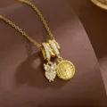 Gold plated crystal owl globe charm necklace elegant women clavicle chain jewelry - Owl Globe Style (T2320)