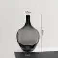 Rauchgraue Glasvase mit Abmessungen, moderne minimalistische nordische Heimdekoration. - S / Rauchgrau