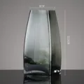 Rauchgraue Glasvase moderne kreative Heimdekoration Esstisch Blumenschmuck 8x25.5cm - Großes Rauchgrau