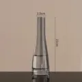 Minimalist grey glass vase with narrow neck, elegant modern home decor for flower arrangement 21cm - Electroplated Smoky Gray