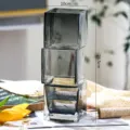 Nordic creative staggered glass transparent vase luxury desktop decoration for fresh flowers - L / Smoke