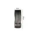 Creative Nordic smoky grey glass vase with wavy design, elegant home decor for living room. - Medium / 1025 Ribbed Cylindrical Vase - Smoky Gray