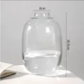 Jarrón de vidrio transparente con cuello estrecho y agua, florero decorativo minimalista. - Mediano / Joy transparente grande