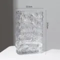 Nordic minimalist transparent glass glacier vase, modern home decor flower pot table ornament. - 15.5x24.5cm / Clear