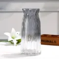 Jarrón de vidrio transparente minimalista moderno gris degradado arreglo floral decoración - Gris Humo Degrade