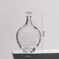 Transparente Glasvase mit grossem Bauch und kleiner Oeffnung fuer moderne Dekoration. - S / Transparent