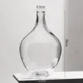 Transparente Glasvase mit grossem Bauch für Bodendekoration, elegantes Wohnaccessoire. - Extra groß / Transparent